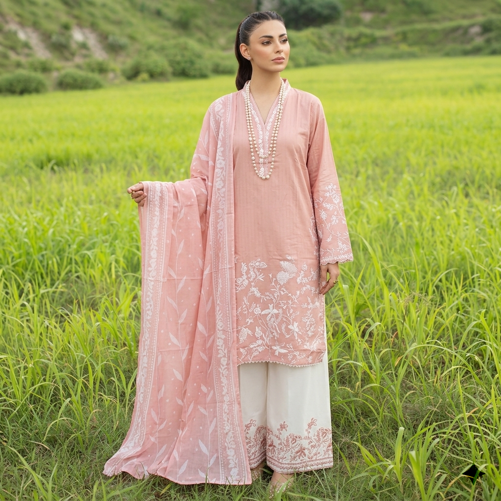 Embroidery Winter Cotton Abeer | 3-Pc Stitched