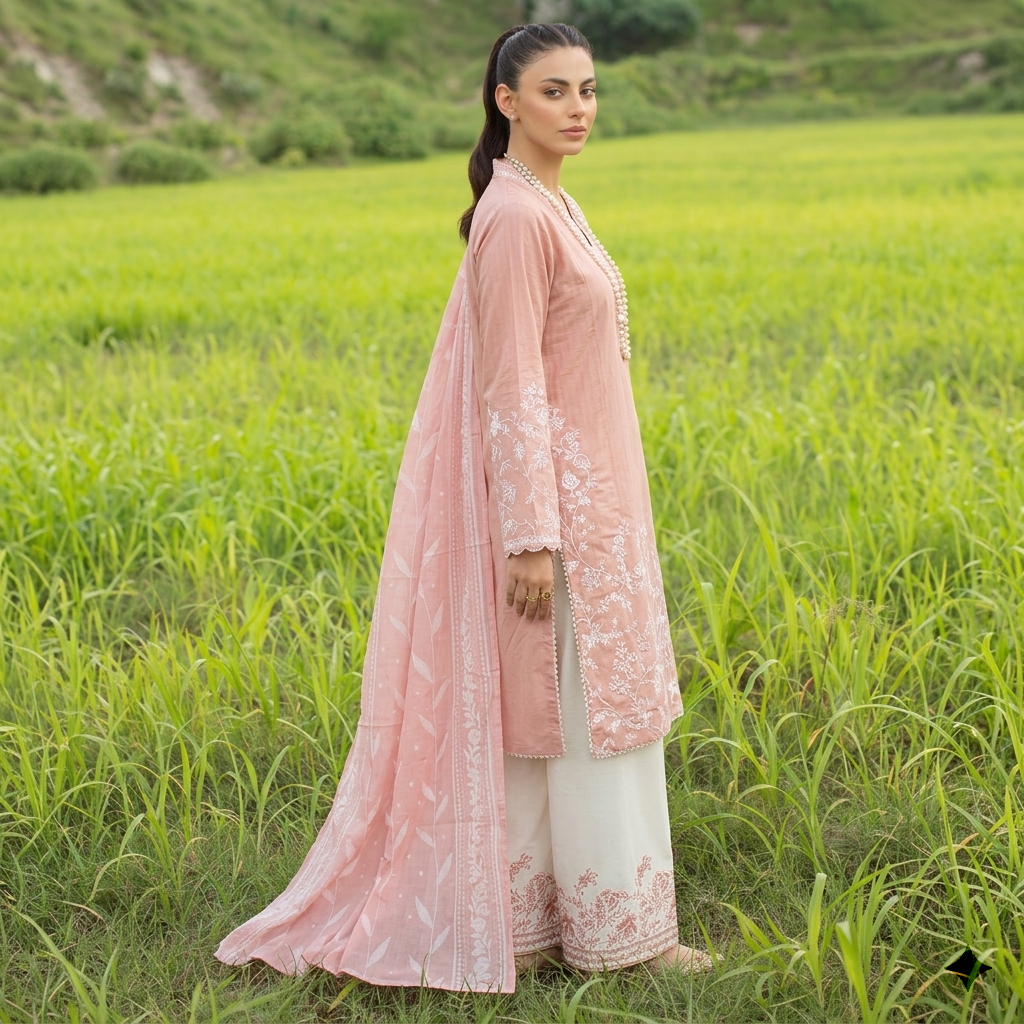 Embroidery Winter Cotton Abeer | 3-Pc Stitched